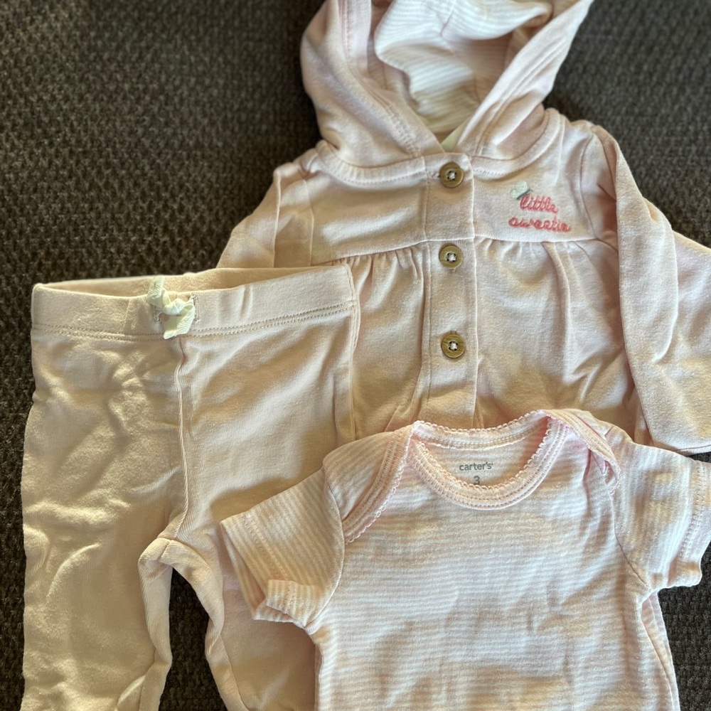 Carter's 3 Month Little Sweetie Baby Outfit Set 🩷 EUC
